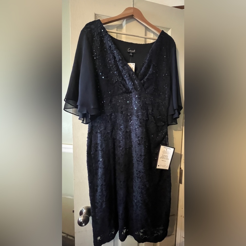 Macy's Navy dress with sequins